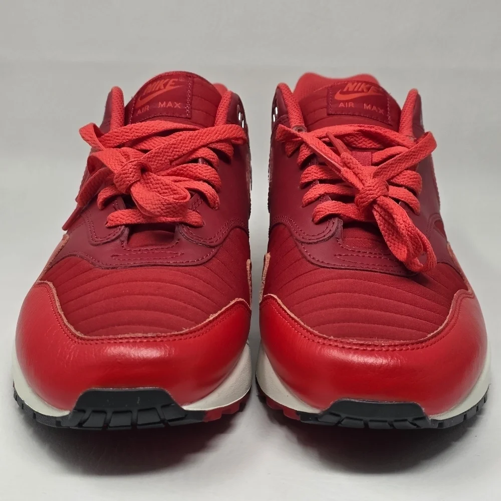Nike Air Max 1 Red Crimson Sneakers Shoes Men's HQ3607-687 Size 11 New